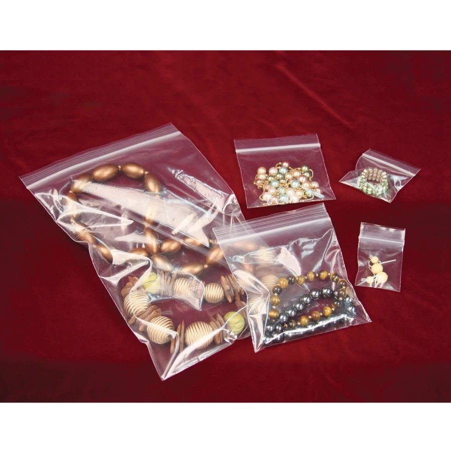 Jewelry Bags Zipper Bags Jewelry Zip Bag 2-mil Clear Bag Poly Bag 100~500~10 - Image 1 of 1