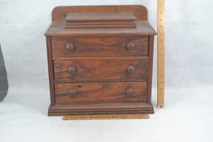 antique sample chest bureau 3 draw 14x12x8 wooden Edwardian doll 1890 original - Picture 1 of 12