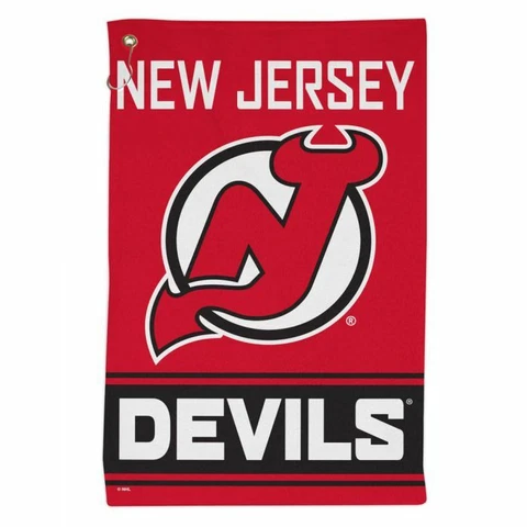 NEW JERSEY DEVILS ALL PURPOSE GOLF TAILGATE TOWEL 16"X25" HOOK AND GROMMET Cover