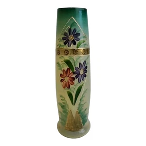 Antique Art Deco Austrian Opaline Art Glass Vase Handpainted J L Lobmeyr - Picture 1 of 7