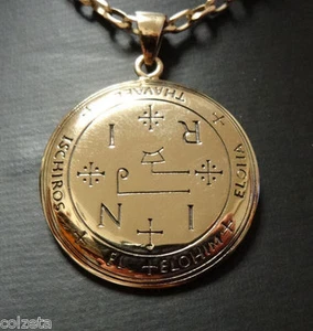 THAVAEL Archangel SIGIL from GREAT SEALS of SOLOMON pendant BRONZE. Peter Stone - Picture 1 of 3