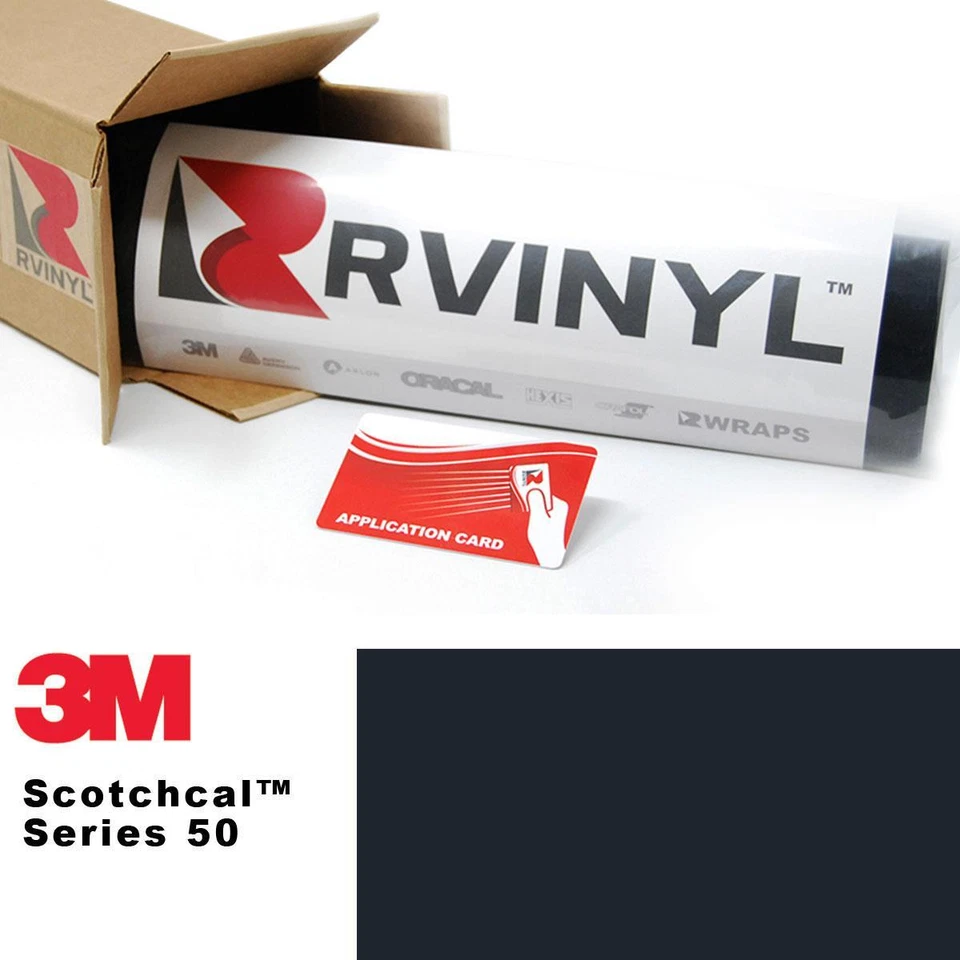 3M 50 Scotchcal Negro Mate 120 Vinilo Película Artesanal Letrero Calcomanía Hobby Hágalo Usted Mismo Hoja Rollo Foto 1 de 4