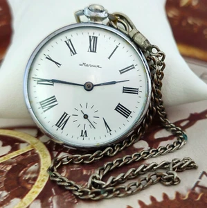 Vintage Taschenuhr UdSSR MOLNIJA 3601 RARE SOVIET Watch 1965 Jahr 15 Jewels - Bild 1 von 21