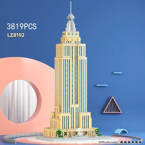Architektur New York Empire State Building Modell Ziegel Montage Spielzeug Nanobrick - Bild 1 von 14