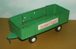 1/32 Scale Sunny Side Farm Wagon Trailer Barge - Vintage 1960s Japan SSS Tin Toy - Picture 1 of 6