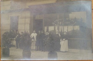 Duvau, Colombes, France 1910 Realphoto Postcard: Wine Storefront - Picture 1 of 1