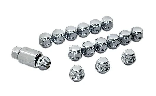 MUGEN Wheel Nut & Lock Set (Tapered Type) Short (Silver)Car 08181-XXB K1S0-S JP - Image 1 of 1