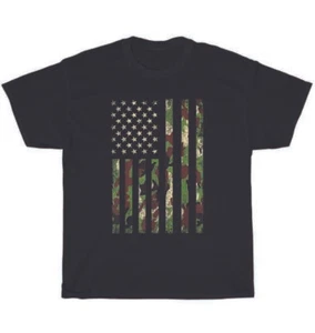 Patriotic USA Camo American Flag 4th July Independence Day T-Shirt Unisex Gift - Picture 1 of 4