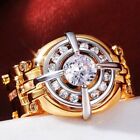 Real Moissanite 2ct Round Halo Engagement Mens Pinky Ring 14k Yellow Gold Plated