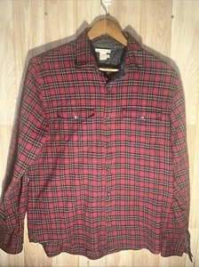 Carbon 2 Cobalt Men’s Small Red Green plaid Long Sleeve Flannel Button Up - Picture 1 of 6