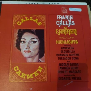 Maria Callas As Carmen Highlights Gedda Prêtre Angel S 36312 LP Stereo - Picture 1 of 7