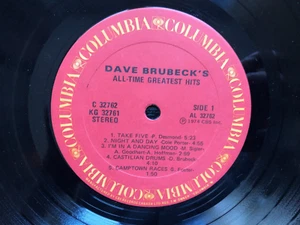 +RECORD ONLY+  DAVE BRUBECK ALL TIME GREATEST HITS 1974 Columbia Canada VG+ - Imagen 1 de 3