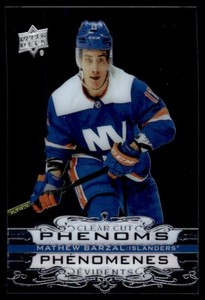 2020-21 UPPER DECK TIM HORTONS CLEAR CUT PHENOMS MATHEW BARZAL R68