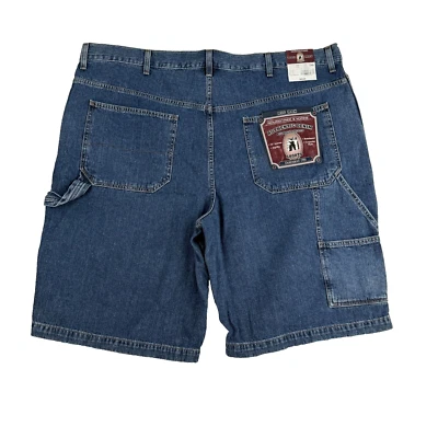 Roundtree & Yorke Big Man Denim Carpenter Shorts Mens 48X12 Blue New with Tags - Image 1 of 4