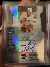 Eric Staal 2006-2007 upper deck the cup Stanley cut signatures /25 Auto