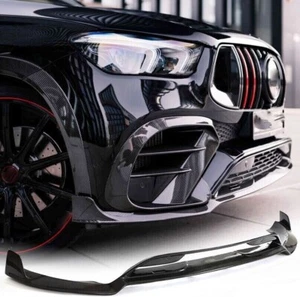 Fits Mercedes Benz GLE63  2021-2023 REAL CARBON Front Bumper Lip Spoiler Kit - Picture 1 of 14