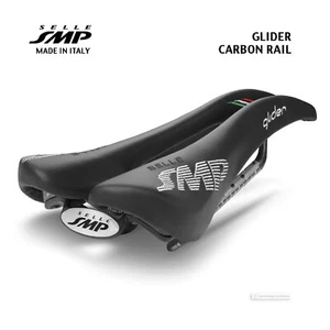 NEW Selle SMP GLIDER CARBON Saddle : BLACK - MADE IN iTALY! - Picture 1 of 4