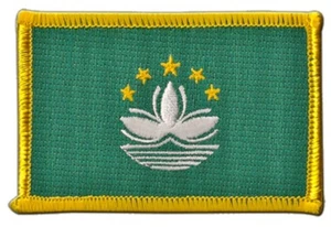 Macao Macau Aufnäher Flaggen Fahnen Patch Aufbügler 8x6cm - Picture 1 of 1