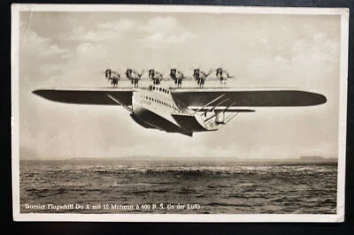 1933 年 Starnberg 德国 RPPC明信片封面不来梅 Do X 水上飞机类型 — 第 1/2 张图片