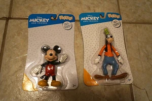 2x Disney Mickey and Friends Flexfigs Mickey & Goofy - Picture 1 of 2