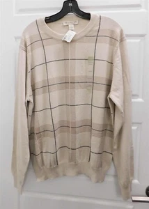 Neu Pronto-Uomo Herren Beige Baumwolle Kaschmir Langarm Pullover XL - Bild 1 von 4