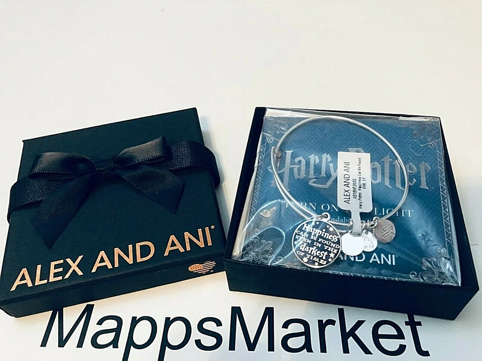 Alex and Ani Harry Potter Bracelet Happiness Bangle "turn on The Light"