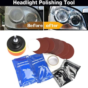 Pro Car Headlight Lens Restoration Repair Kit Polishing Cleaner Cleaning Tool US - Picture 1 of 12