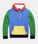 NWT Polo Ralph Lauren Men's Color-blocked Double Knit Pullover Hoodie Hoody Sz L
