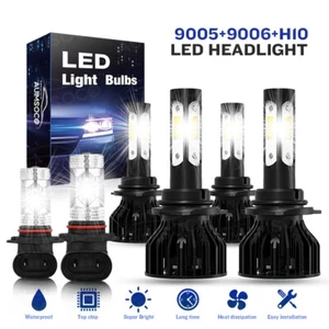 LED Headlight +Fog Light Bulbs For GMC Sierra 1500 2500 2003 2004 2005 2006 2007 - Picture 1 of 24