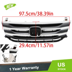 Front Black Grill Grille w/ Chrome Molding Trim For Honda Odyssey 2011 2012 2013 - Picture 1 of 21