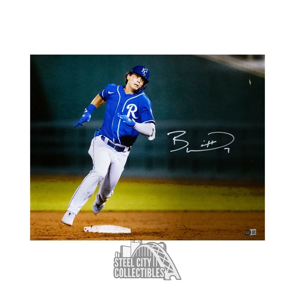 Foto autografiada de Bobby Witt Jr de los Reales de Kansas City 16x20 - BAS Foto 1 de 1