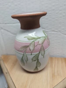 Vintage Emerson Creek Keramik Blumenvase handbemalt Bedford VA C1989 Granny Core - Bild 1 von 7