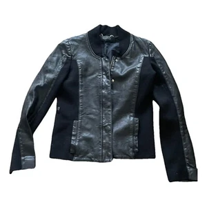 GUCCI schwarze Lederjacke Biker Motorrad Bündchen Reißverschluss Druckknöpfe Gr. 42 IT / 6 US - Bild 1 von 8