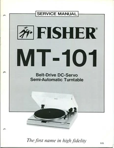 Vintage Fisher Service Manual Semi Automatic Turntable MT-101 - Picture 1 of 3