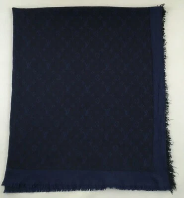 Louis Vuitton Paris wrap scarf shawl stole LV monogram 65% cashmere 35 wool 55’’ - Image 1 of 4
