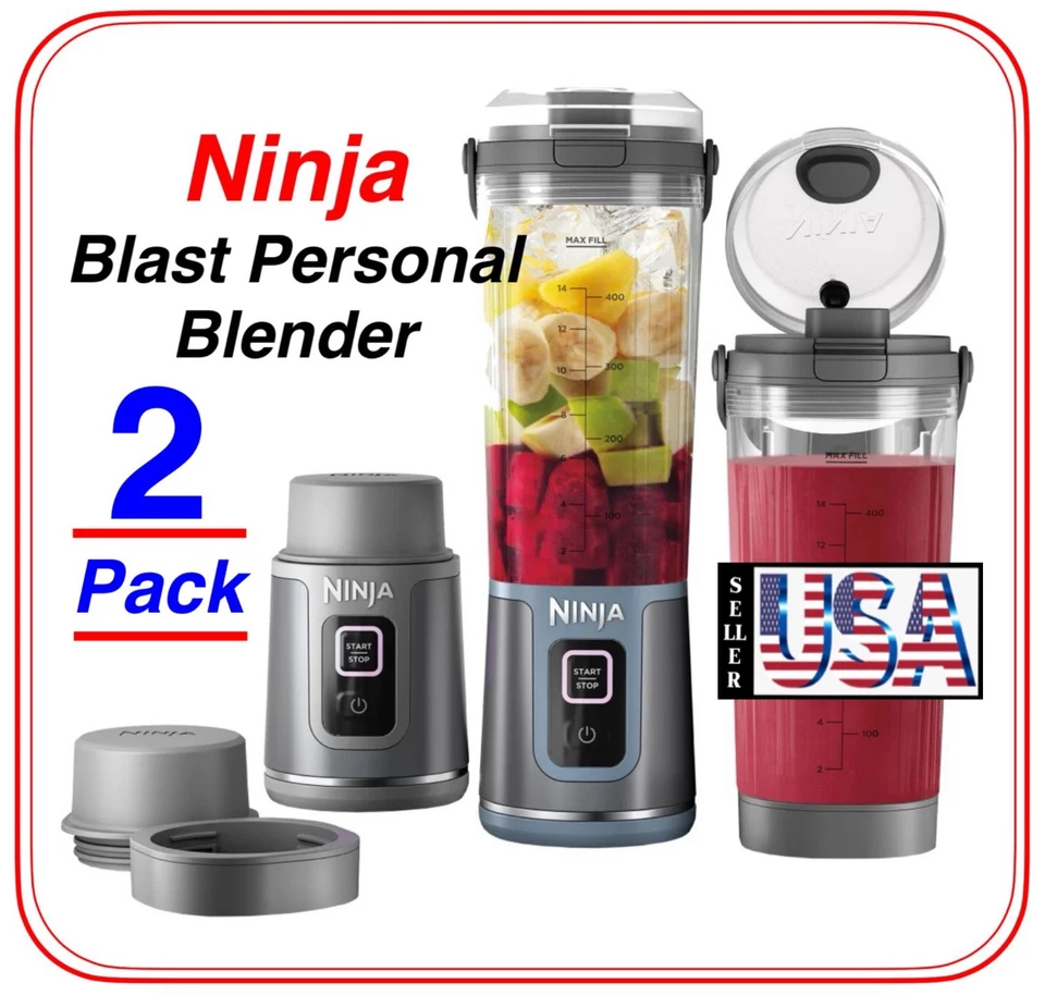Ninja Blast Max Cordless Portable Blender with 22oz Twist & Go Vessel Cool Gray