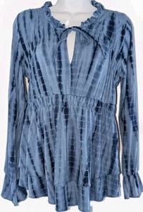 BOSTON PROPER Woman's/Jr.'s Long Sleeve Peasant Style Tie-Dyed Blouse - Size S - Picture 1 of 6
