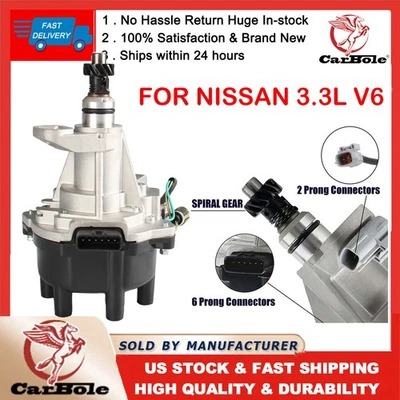 Distribuidor para Nissan Xterra 2000 2001 2002 2004 3,3 L 8 k RPM con bobina de encendido Foto 1 de 4