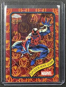 SPIDER-MAN 2099 2025 TOPPS CHROME MARVEL #112 IRON MAN RED & GOLD LAZER 075/100 - Picture 1 of 2
