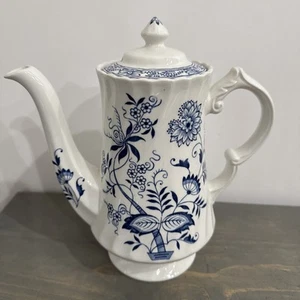 WOODS & SONS IRONDON OLD VIENNA / BLUE ONION KAFFEEKANNE 70er Jahre - Bild 1 von 16