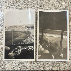 2 - 1932 BABE RUTH PHOTO ORIGINAL 5x8 GAME ACTION PLAYING YANKEE STADIUM FAN POV - Picture 1 of 9