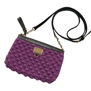 Bolso de hombro Dolce&Gabbana para mujer logotipo púrpura accesorios de metal color dorado de lujo - Imagen 1 de 10
