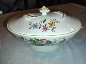 Vintage Vernon Kilns Dolores Oval Covered Vegetable Dish - Picture 1 of 9