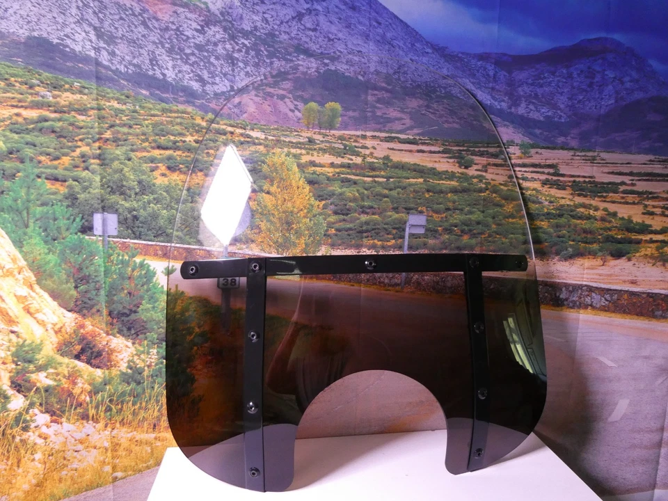 孟菲斯 Shades Fats 挡风玻璃 17 英寸车头灯 22 英寸宽黑色烟 MEB 3211 X1 — 第 1/4 张图片