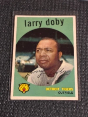 1959 Topps Larry Doby #455 - sin pliegues - bonitas esquinas Foto 1 de 2
