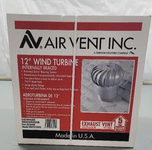 Air Vent Inc. 12in. Wind Turbine Exhaust Vent 52608 WTI12AX Internally Braced - Picture 1 of 5