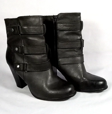 Botas Naturalizer Norah-N para mujer 8M imitación cuero media pantorrilla interior cremallera negras Foto 1 de 4