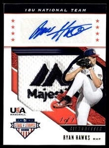 2019 Panini USA Stars & Stripes BB Silhouettes Signatures Jerseys Ryan Hawks - Picture 1 of 2