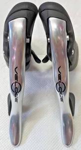 Campagnolo VELOCE 10-Speed Alloy Silver Ergo Power Shifters Brake Lever Set - Picture 1 of 11