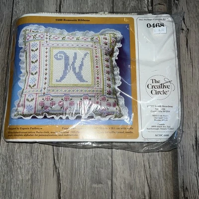 Vintage Needlecraft Kit 0468 Romantic Ribbons New Sealed Creative Circle - Image 1 of 2